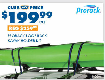 BCF Prorack Roof Rack Kayak Holder Kit offer