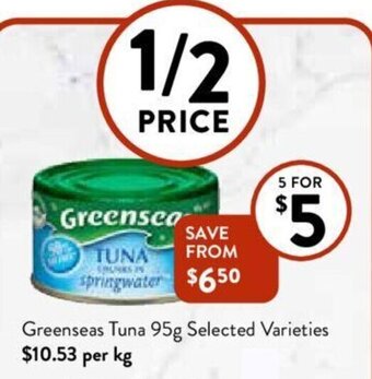 Foodworks Greenseas Tuna offer