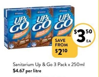 Foodworks Sanitarium Up&Go offer