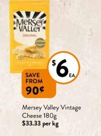 Foodworks Mersey Valley Vintage Cheese offer