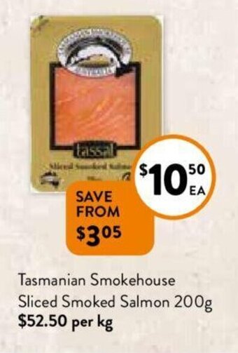 Foodworks Tasmanian Smokehouse Sliced Smoked Salmon offer