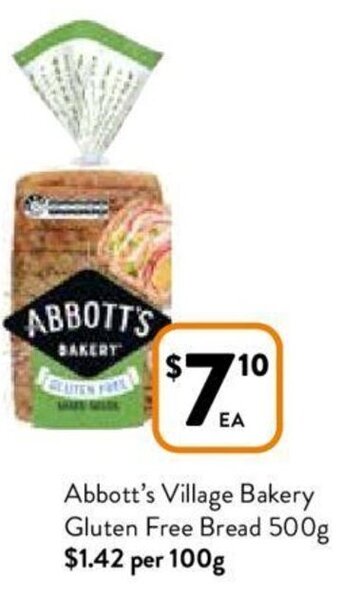 Abbott's Village Bakery Gluten Free bread