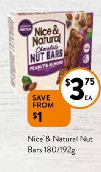 Foodworks Nice & Natural Nut Bars offer