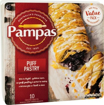Pampas Puff Pastry 10 Frozen Sheets