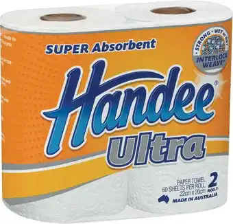 IGA Handee Ultra Paper Towel Twin Pack Selected Varieties offer