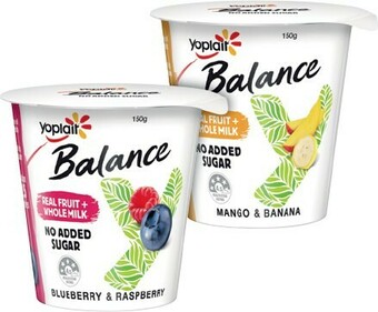 IGA Yoplait Balance No Added Sugar Yoghurt 150g Selected Varieties offer