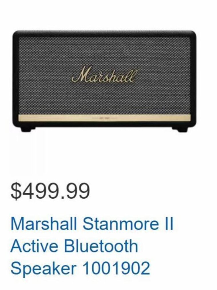 Marshall Stanmore II Active Bluetooth Speaker offer at Costco