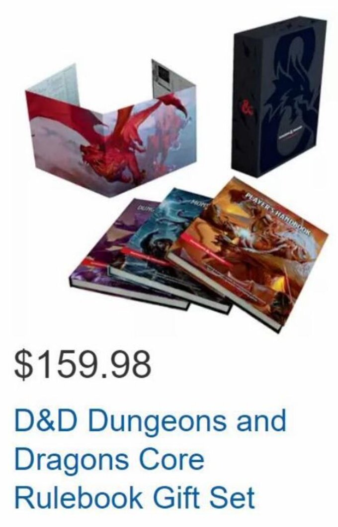 D&D Dungeons And Dragons Core Rulebook Gift Set offer at Costco