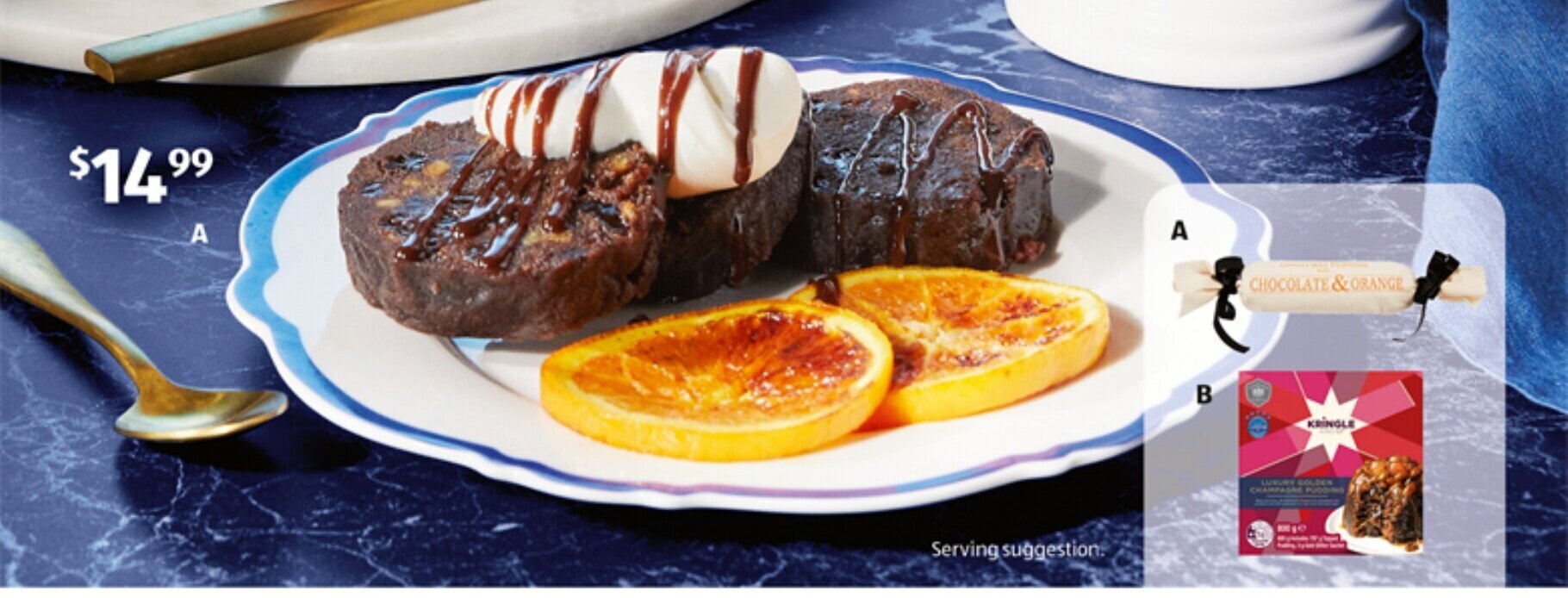 Christmas Pudding Log 600g offer at ALDI