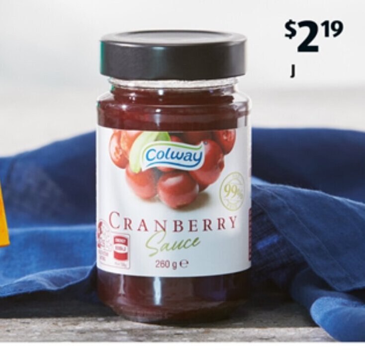 Colway Cranberry Sauce 260g offer at ALDI