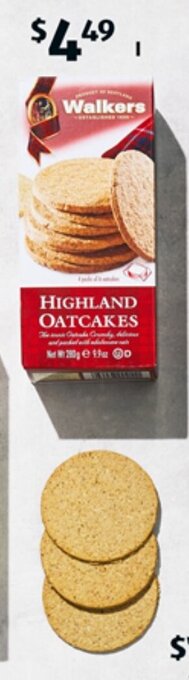 ALDI Walkers Highland Oatcakes 280g offer