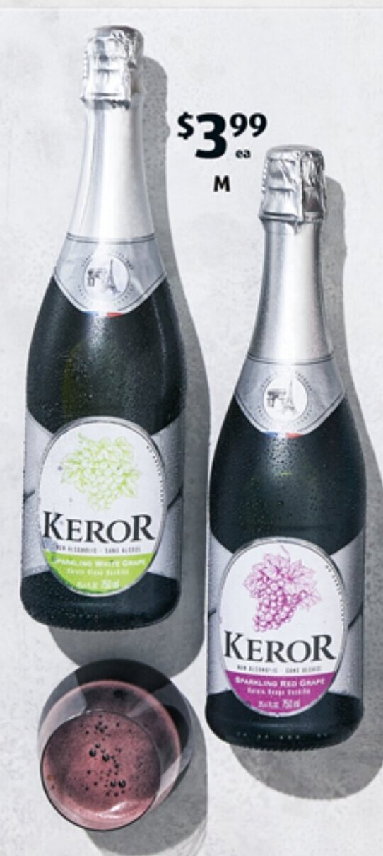 Keror Sparkling Grape Juice 750ml offer at ALDI