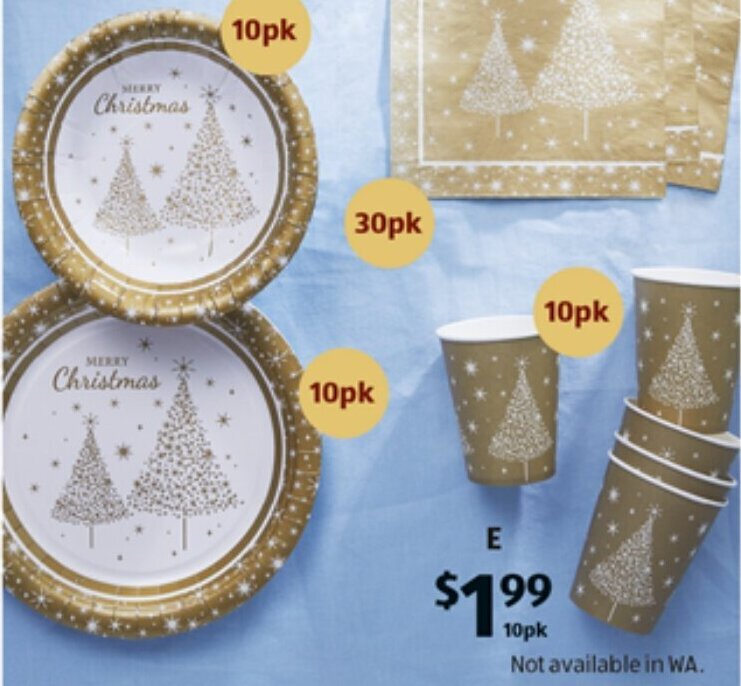 Paper Tableware 10pk Cups, Bowls Or Plates offer at ALDI