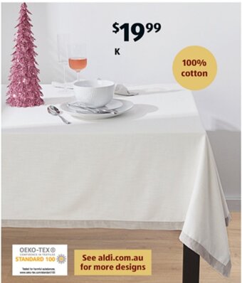 ALDI Cotton Tablecloth offer