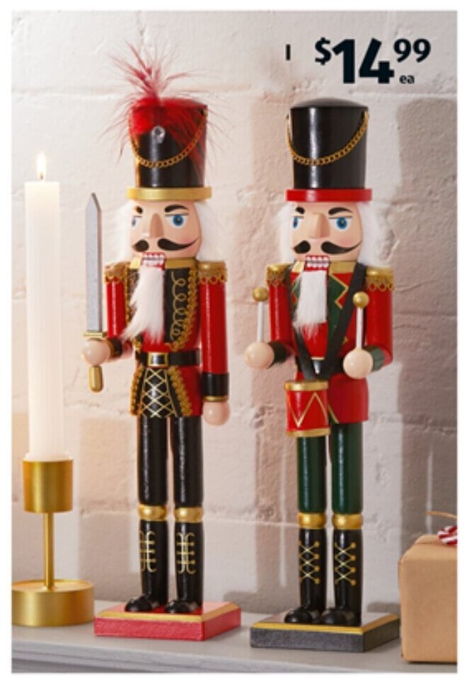 40cm Wooden Nutcracker offer at ALDI