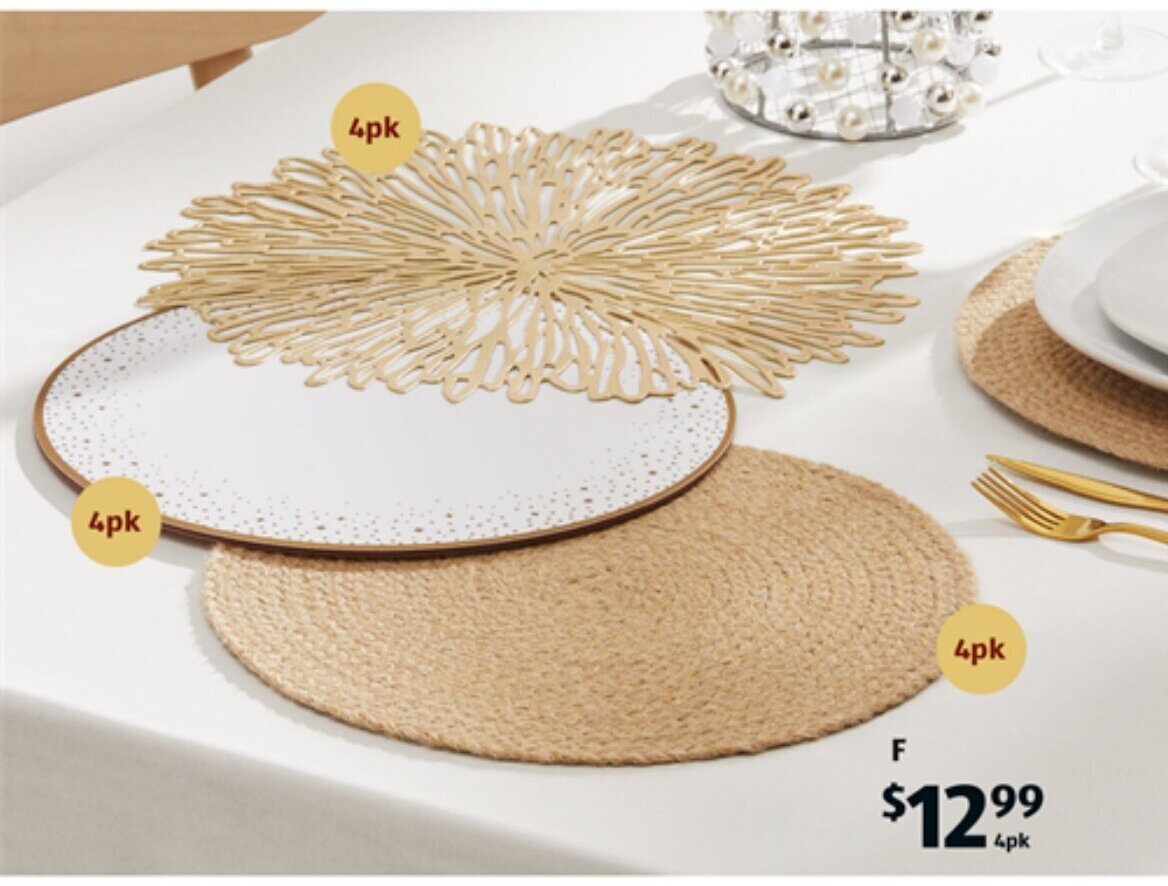 Placemat 4pk offer at ALDI