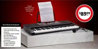 Coles Verve Electronic Keyboard offer
