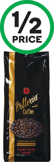 Woolworths Vittoria Mountain Grown Coffee Beans or Ground 1 kg offer
