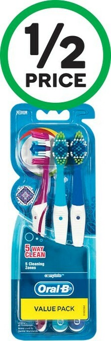 Woolworths Oral-B 5 Way Clean Toothbrush Pk 3 offer