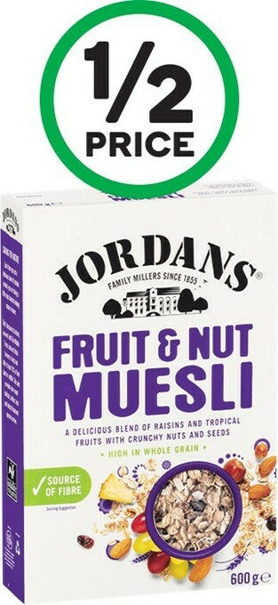 Woolworths Jordans Muesli 600g offer
