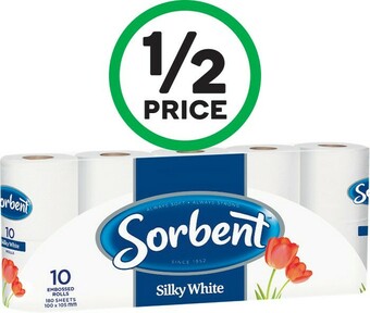 Woolworths Sorbent Toilet Tissue Pk 10 offer