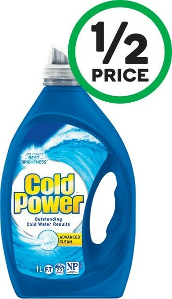 Woolworths Cold Power Advanced Laundry Liquid 1 Litre or Powder 900g offer