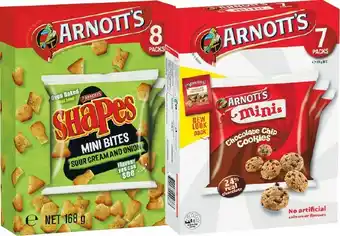 Woolworths Arnott's Snack Packs 175-200g Pk 7-8 offer