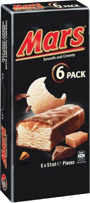 Mars or Snickers Bars or Teaser Sticks 300-360ml or M&M's Cones 512-520ml Pk 4