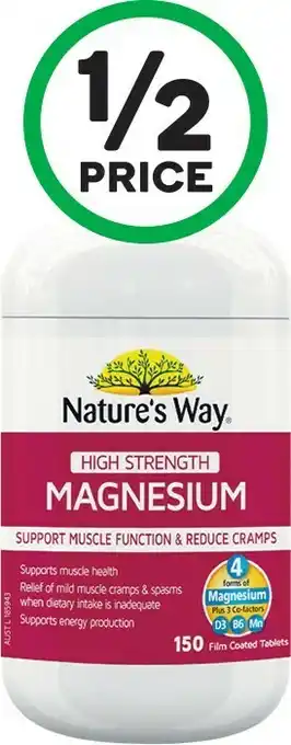 Woolworths Nature's Way Magnesium Pk 150* offer