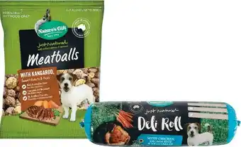Woolworths Nature's Gift Meatballs 700g or Dog Food Roll 1.4 kg offer