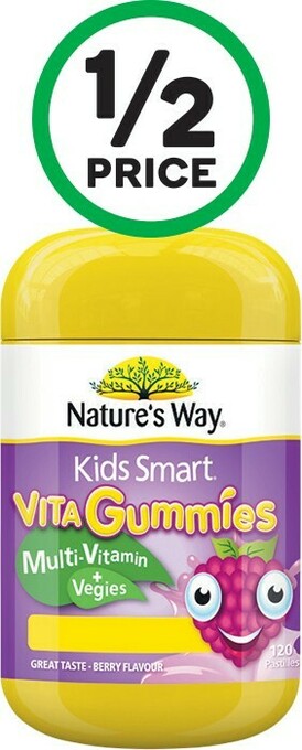 Woolworths Nature's Way Kids Smart Vita Gummies Multivitamin Pk 120* offer