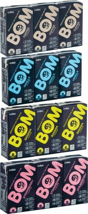 Coles Coles BOM Liquid Breakfast 3x250mL offer