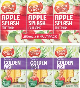 Coles Golden Circle Tetra Drink 6x250mL offer