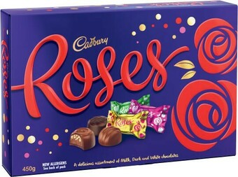 Coles Cadbury Roses Boxed Chocolate 450g offer