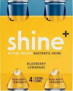 Coles Shine Nootropic Energy Drink Cans 4x250mL offer