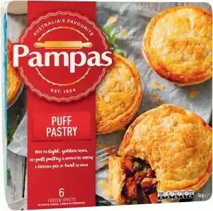 Coles Pampas Frozen Pastry 1kg offer