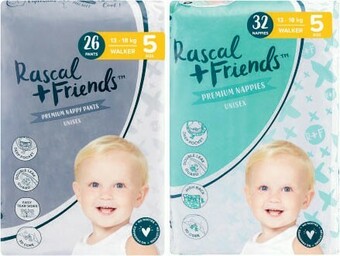 Coles Rascal + Friends Nappies 30 Pack-54 Pack or Nappy Pants 26 Pack-29 Pack offer