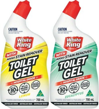 Coles White King Toilet Bleach Gel Cleaner 700mL offer