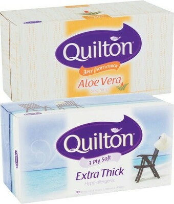 Coles Quilton 3 Ply Facial Tissues 95 Pack or 110 Pack offer