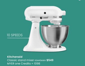 Myer Kitchenaid Classic Stand Mixer offer