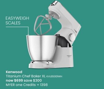 Myer Kenwood Titanium Chef Baker XL offer