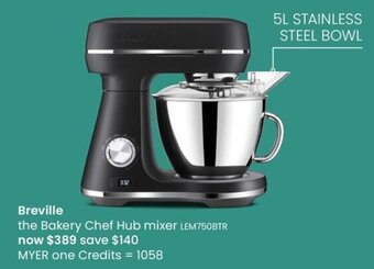 Myer Breville The Bakery Chef Hub Mixer offer