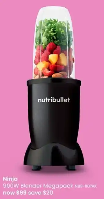 Myer Nutribullet Ninja 900W Blender Megapack offer