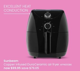 Myer Sunbeam Copper Infused DuraCeramic Air Fryer offer