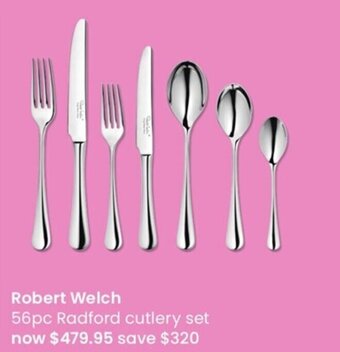 Myer Robert Welch 56pc Radford Cutlery Set offer