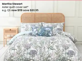 Myer Martha Stewart Aster Quilt Cover Set offer