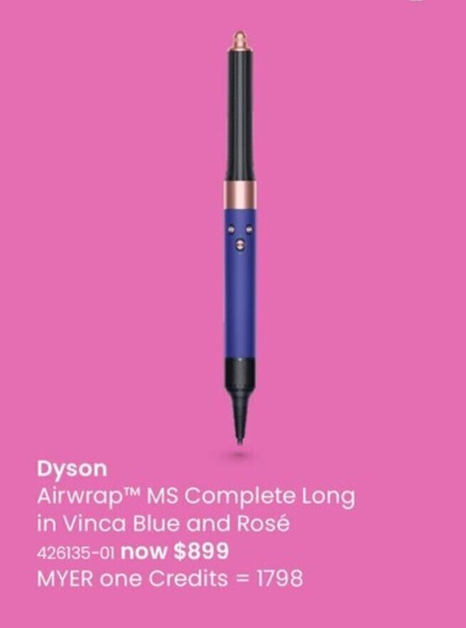 Dyson airwrap clearance myer