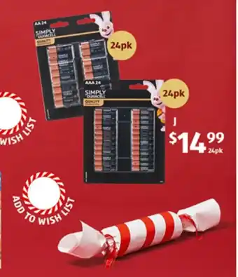 ALDI Duracell Batteries 24Pk offer