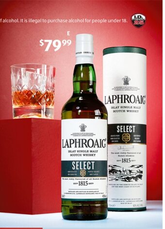 ALDI Laphroaig Select Cask Single Malt Scotch Whisky 700ml offer