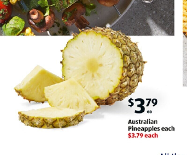 Australian Pineapples Each offer at ALDI